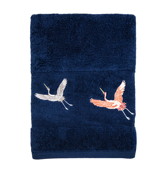Furisode with a Myriad of Flying Cranes- Saks Mavisi El Yüz Havlusu